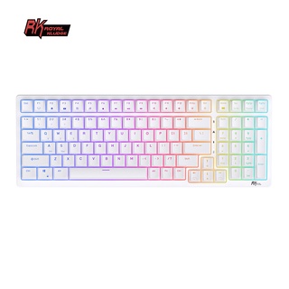 Royal Kludge RK98 คีย์บอร์ดไร้สาย พร้อมไฟแบ็คไลท์ RGB 98 คีย์ บลูทูธ 2.4G