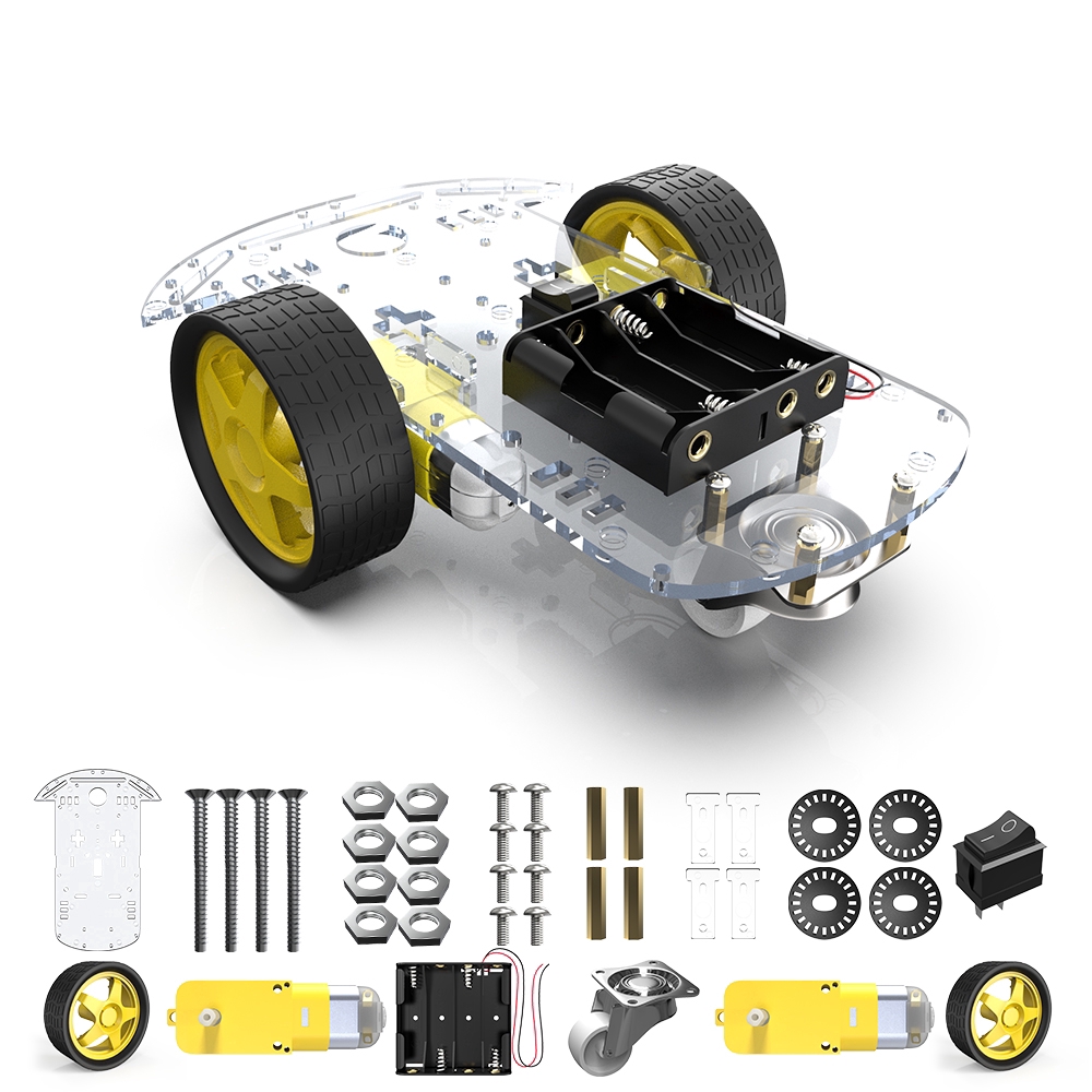 ชุดอุุปกรณ์ประกอบหุ่นยนต์ Smart Robot Car 2 motor 1:48 DIY Kit