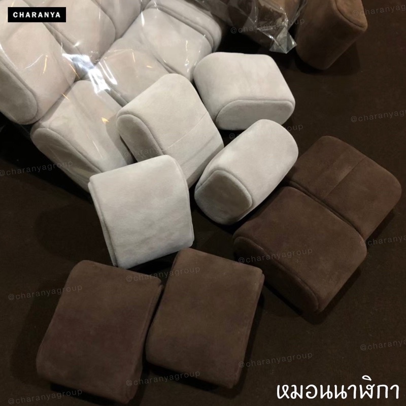 หมอนนาฬิกา50มม. หุ้มกำมะหยี่อย่างดี มีความนิ่ม สัมผัสละมุนมือ