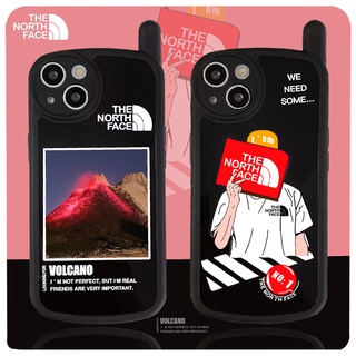 เคสโทรศัพท์มือถือ ซิลิโคนนิ่ม กันกระแทก ลาย The North Face 3D สไตล์เรโทร สําหรับ iPhone 11 12 13 Pro Max X XR XS Max