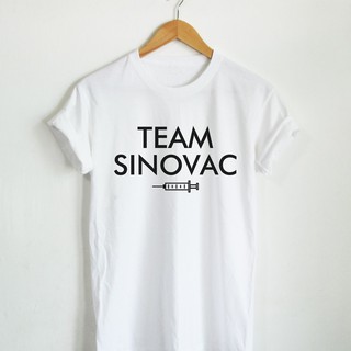 T-shirt  TEAM SINOVAC ทีม ซิโนแวค เสื้อยืด เสื้อยืดสกรีน เสื้อยืดฉีดวัคซีน เสื้อยืดตลกๆ เสื้อยืดวัยรุ่นS-5XL