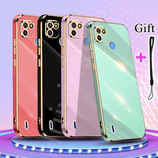 เคสโทรศัพท์มือถือชุบไฟฟ้า ขอบตรง สําหรับ Tecno POP 4 Lte POP4 Lte