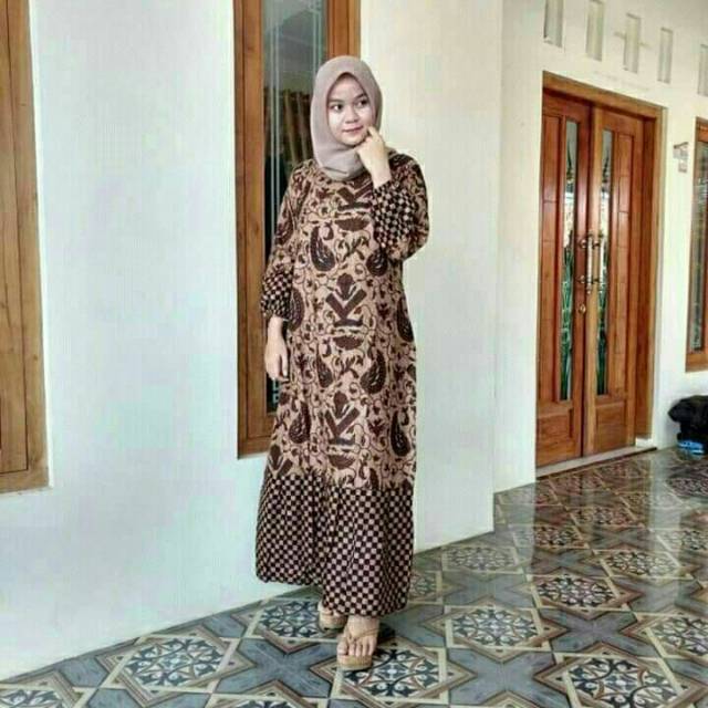 BATIK DRESS WITH BOTTOM Ruffles / BATIK DRESS FOR BUSUI / DRESS