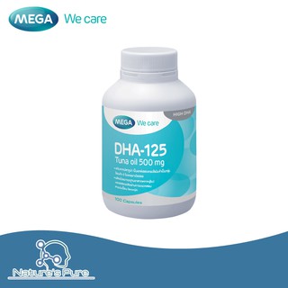 Mega We Care DHA-125 Tuna Oil 500 Mg. บำรุงสมองและสายตา ด้วยน้ำมันปลาทูน่า (100 แคปซูล)