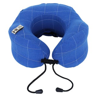 หมอนรองคอ H&amp;L STYLE SQUARELY สีน้ำเงิน เบาะสุขภาพ NECK PILLOW H&amp;L STYLE SQUARELY BLUE