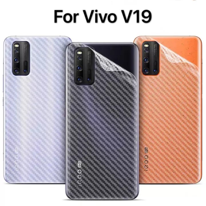 ⚡ส่งจากไทย⚡ฟิล์มหลัง Vivo V19 ฟิล์มหลังลายเคฟล่า ฟิล์มกันรอยหลัง กันน้ำกันเหงื่อ กันรอยขีดข่วน
