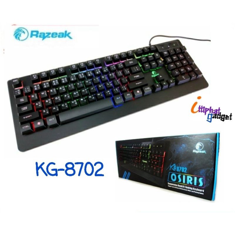 RAZEAK OSIRIS KG8702 USB Keyboard คีย์บอร์ดมีไฟ