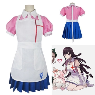 COD ชุดเดรสกระโปรงคอสเพลย์ Dangan Ronpa 2 Danganronpa Mikan Tsumiki