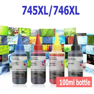 Canon 745 746 หมึก 745s 746s ดำ PG745XL CL746XL หมึกรีฟิลใช้ได้กับ Canon MG2470/MG2570/MG2570S/MG2970