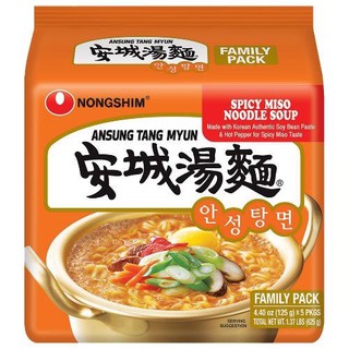 มาม่าเกาหลี นงชิม อันซองทังเมียน Nongshim Ansung Tangmyun บะหมี่กึ่งสำเร็จรูป 125 กรัม แพ็ค 5