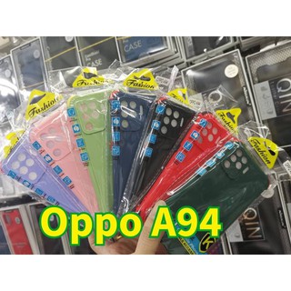 OPPO A94 CASE TPU นิ่มสีพาสเทล แบบด้าน บาง ลดรอยนิ้ว คลุมกล้อง มีปุ่มกันกระแทก