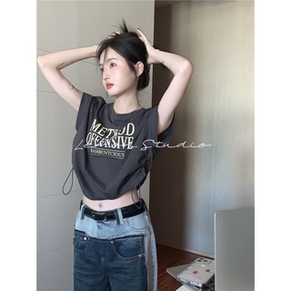 Lemon Studio เสื้อยืด  เสื้อยืดสีพื้น  เสื้อแฟชั่นผู้หญิง  s-xl เสื้อยืดแฟชั่น 32081