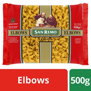 San Remo ซานรีโมพาสต้า 500 กรัม💥 โปรแรง💥 มักกะโรนีข้องอ มะกะโรนีข้อ# 35 (เส้นพาสต้ารูปข้องอ) ตรา ซัน เรโม