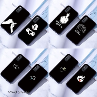 Vivo V15 V17 Pro V19 เคสมือถือแบบซิลิโคน สำหรับ แผนที่สีดำ