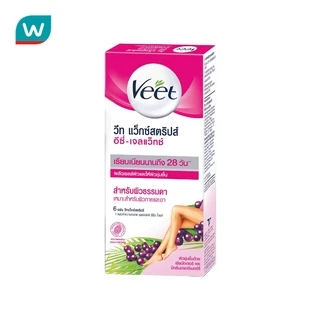 Veet วีท แว็กซ์สตริปส์ อีซี่-เจลแว็กซ์ ผิวธรรมดา 6 แผ่น