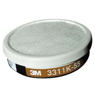 3M : 3311K-55 ตลับกรองไอระเหยสารตัวทำละลาย ขนาด 55 ซี.ซี. พร้อมแผ่นกรองฝุ่น ละออง