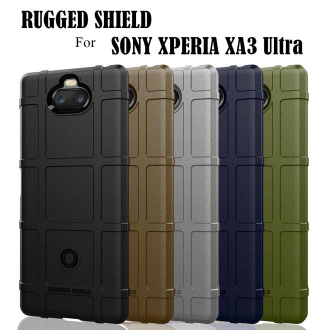 เคส สำหรับ Sony Xperia 10 Plus (10+) Rugged Shield Square Grid TPU Case