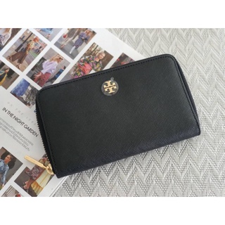 กระเป๋าตังค์ Tory Burch Emerson Mini Continental Wallet  สีดำ