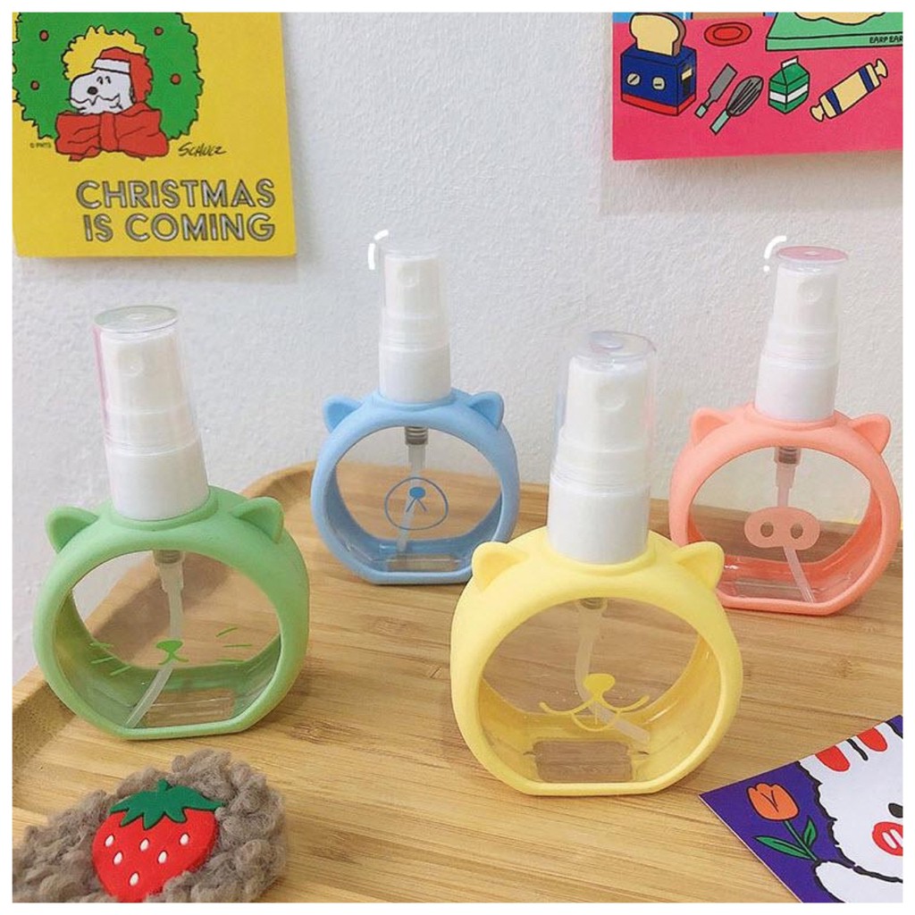 ขวดสเปรย์ น่ารัก 50 ML ขวดสเปรย์พกพา ขวดเปล่า ขวดแอลกอฮอล์ ขวดใส่น้ำหอม หุ้มซิลิโคนอย่างดี สีสันสวยงาม เกรดพรีเมี่ยม