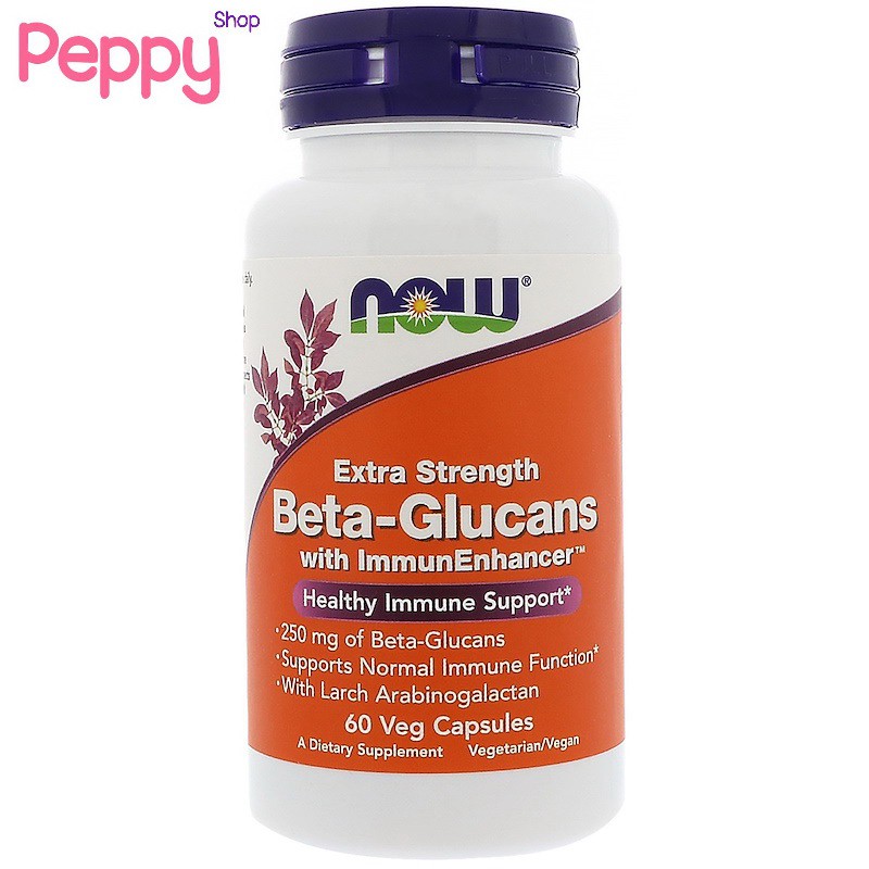 Now Foods Beta-Glucans with ImmunEnhancer Extra Strength 250 mg 60 Veg Capsules  เพิ่มภูมิคุ้มกันร่างกาย
