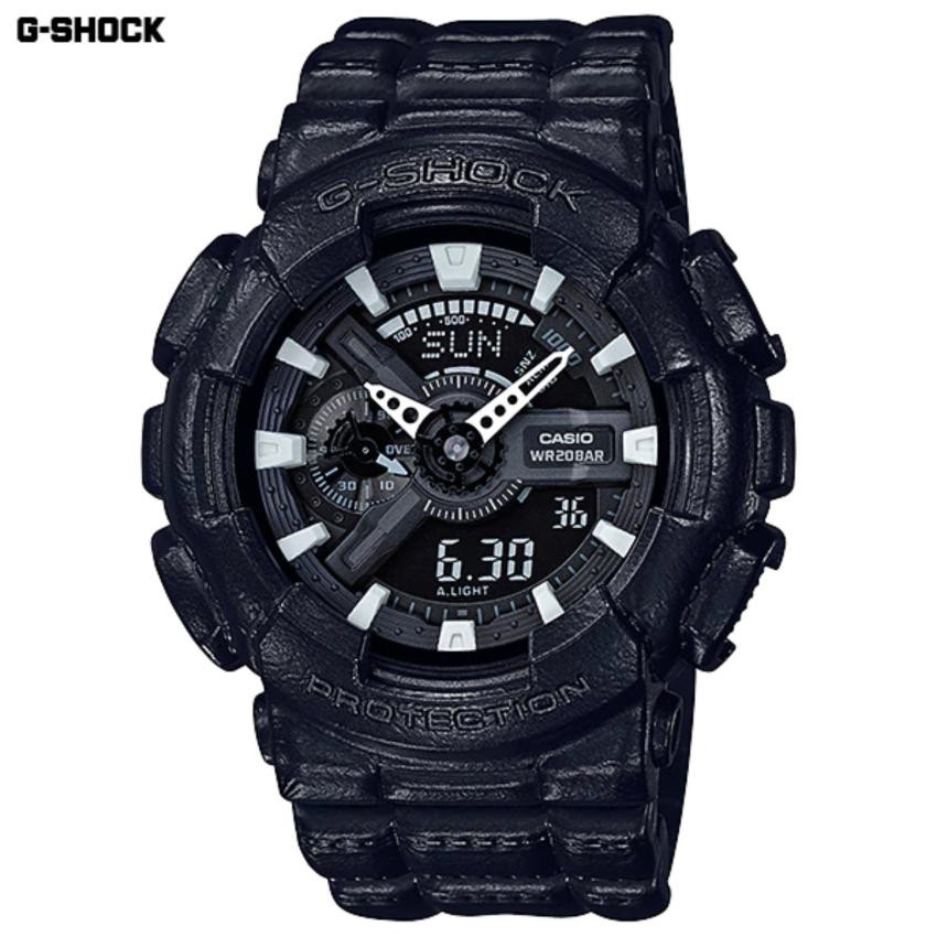 Casio G-Shock Limited Black Texture Series นาฬิกาผู้ชาย สายเรซิ่น รุ่น GA-110BT-1A