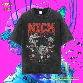 เสื้อยืด ขนาดใหญ่ พิมพ์ลาย Haze Nick สีม่วง | หินล้างทําความสะอาด | เสื้อยืด ขนาดใหญ่ | เสื้อท็อปสามารถปรับแต่งได้