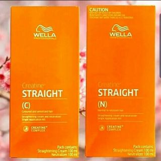 Wella Hair Straightening Cream Creatine Straight Neutralizer Single Application Kit 100ml

ครีม ยืดผม เวลล่า  มี2สูตร