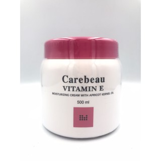 Carebeau Vitamin E/Milky Body Cream 500 ml. (Moisturizing Cream with apricot kernel oil)