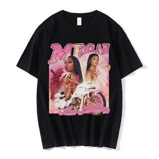 เสื้อยืดแขนสั้น ผ้าฝ้าย 100% พิมพ์ลายกราฟฟิค Rapper Megan Thee Stallion สไตล์ฮิปฮอป สตรีท สําหรับทุกเพศS-5XL