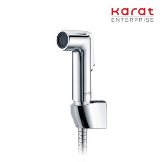 Karat Faucet ชุดฉีดชำระแบบหัวกดในตัวสีโครเมี่ยม พร้อมสายและขอแขวน รุ่น KA-05-321-50