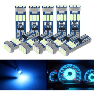 10Pcs ใหม่ T5 W3W W1.2W 70 73 74 79 85 Super Bright หลอดไฟ LED รถ Dashboard ตัวบ่งชี้ภาวะโลกร้อน Wedge Light Auto Instrument โคมไฟ 12V