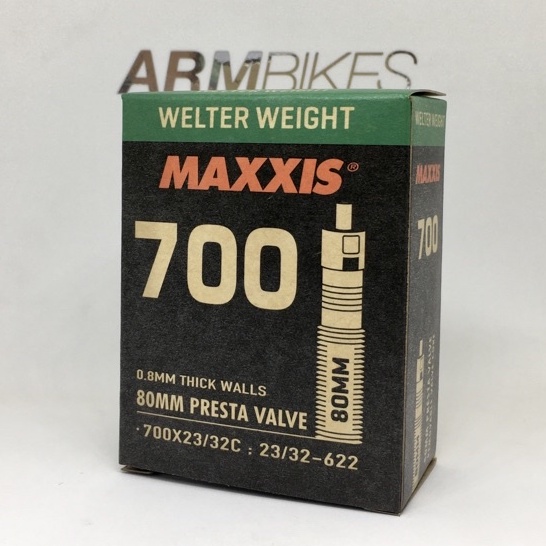 MAXXIS ยางใน 700x23/32c สำหรับจักรยานเสือหมอบ หัวจุกลมสามารถถอดได้