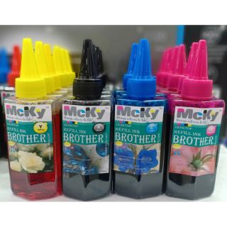 น้ำหมึกเติม  brother 100 ml. ใช้เติมบรบชาเธอร์อิ้งเจ็ตได้ทุกรุ่น