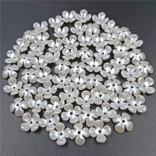 ลูกปัดไข่มุกเทียม อะคริลิค ABS สีขาว สําหรับทําเครื่องประดับ DIY 50 100 ชิ้น