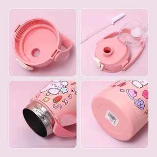 พร้อมส่ง1.1Lระติกน้ำสแตนเลส เก็บร้อน-เย็น กระติกน้ำ กระติกน้ำ มีหูจับพกพาง่าย กระติกน้ำเด็กเก็บอุณหภูมิ