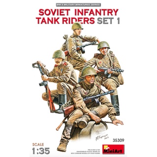 โมเดลประกอบ MiniArt 1/35 MI35309 SOVIET INFANTRY TANK RIDERS SET 1