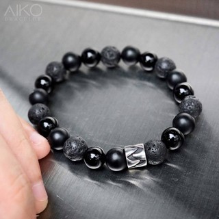 THE THREE MUSKETEERS กำไลหินแท้ (Black Onyx / Lava)