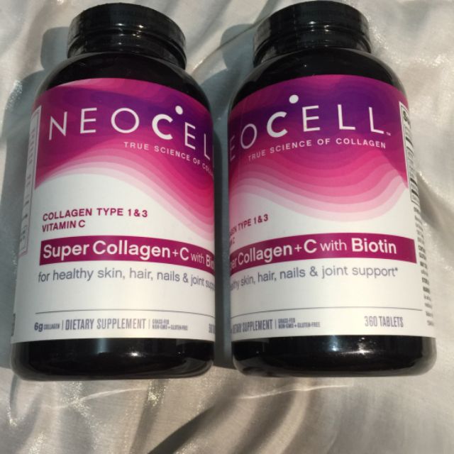 ส่งฟรี Collagen+C with Biotin ยี่ห้อNeocell แท้จากUSA บำรุงผิว ผมและเล็บ หมดอายุ 07/21