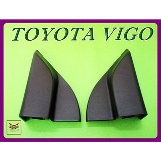 TOYOTA VIGO (RH&amp;LH) RIGHT &amp; LEFT SIDE VIEW MIRROR CORNER TRIANGLE FENDER "BLACK" SET // พลาสติกปิดหูช้าง ซ้ายขวา สีดำ