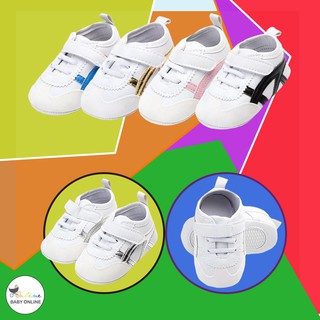 ♛✥Babyonline(X077)E2รองเท้าผ้าใบสำหรับเด็กมีกันลื่น0-2ปีรองเท้าเด็กเสื้อผ้าเด็กสวยๆ🎗🎈