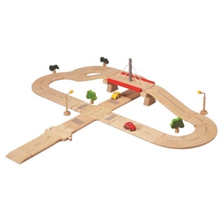 6078 PlanToys ของเล่นไม้ (เซ็ท 2,700)บทบาทสมมุติ Road System(Deluxe) ระบบถนนชุดพิเศษ