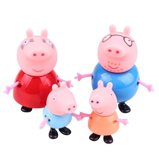 (READY STOCK) COD 4 ชิ้น / มากเด็กตุ๊กตาของเล่น Peppa ตุ๊กตาหมูตุ๊กตาพ่อแม่มัมมี่หมูจอร์จหมู Papa