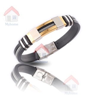กำไล กำไลข้อมือ กำไลเหล็กสแตนเลส กำไลแฟชั่น สำหรับผู้ชาย Bangles น้ำหนัก 0.22 กรัม