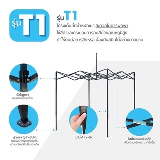 เต็นท์พับ เฉพาะโครง