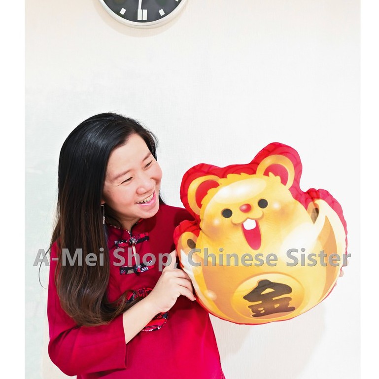 นุ่มมาก! หมอนตุ๊กตา หมอนอิง หมอนหนูทอง หมอนตรุษจีน ของขวัญ ของฝาก ปีใหม่ Chinese New Year - the rat 