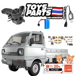 รถบังคับ ไดฮัสสุ WPL D12 1/10  RC Car Simulation Truck Brushed 260 motor Climbing Car LED Light On-road RC Car (ไทย)