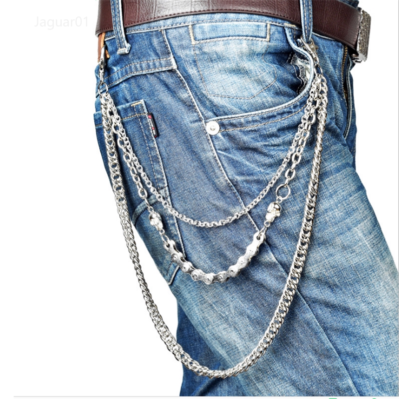Ready Stock]???? Belt Link Waist Skull Biker Fashion Jewelry Chain Hook