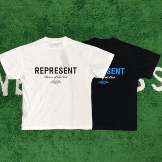 Represent เสื้อยืดแขนสั้น พิมพ์ลายตัวอักษรสโลแกน ทรงหลวม สีฟ้า