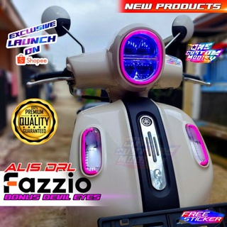 ใหม่ ไฟเลี้ยวติดคิ้ว LED DRL FAZZIO BONUS อุปกรณ์เสริม สําหรับรถจักรยานยนต์ FAZZIO 2022