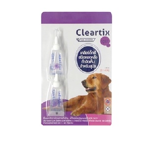 Cleartix ** 2 หลอด** ผลิตภัณฑ์ป้องกันเห็บและหมัด ยาหยดกำจัดเห็บหมัด สุนัข 20.1-40 กก